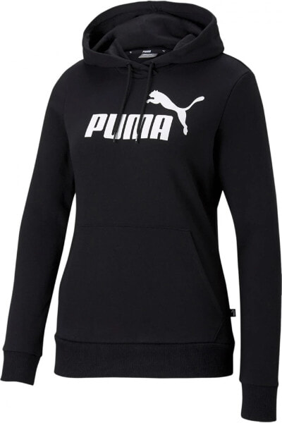 Толстовка женская PUMA Ess Logo Hoodie Tr черная