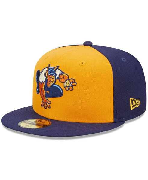 Men's Gold, Navy Montgomery Biscuits Marvel x Minor League 59FIFTY Fitted Hat