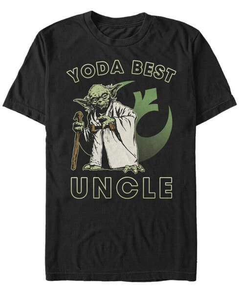 Men's Star Wars Yoda Best Uncle Rebel Logo Short Sleeve T-shirt