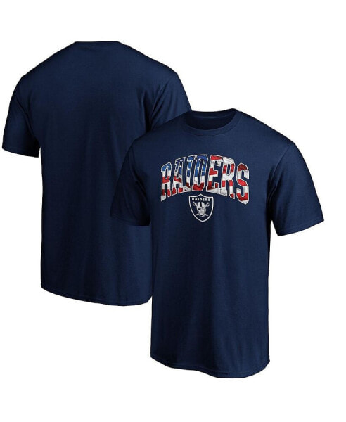 Men's Navy Las Vegas Raiders Banner Wave T-shirt