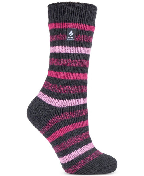 Women's Rosebud Multi Twist Stripe Crew Socks