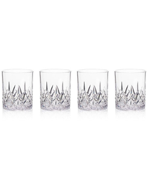Aurora Clear Double Old-Fashioned Tumblers, Set of 4