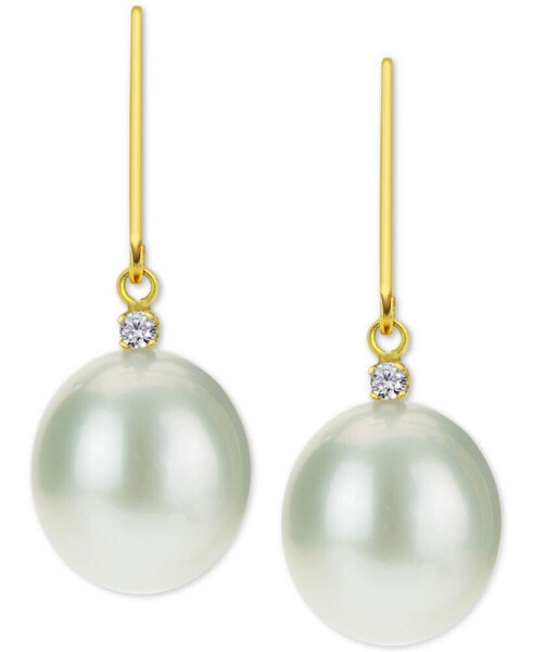 Серьги Macy's Baroque Pearl & Diamond