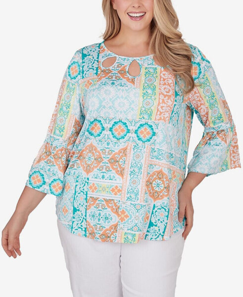 Plus Size Breezy Eclectic Knit Top