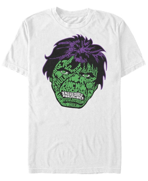 Marvel Men's Retro Good Luck Hulk Big Face, Short Sleeve T-Shirt