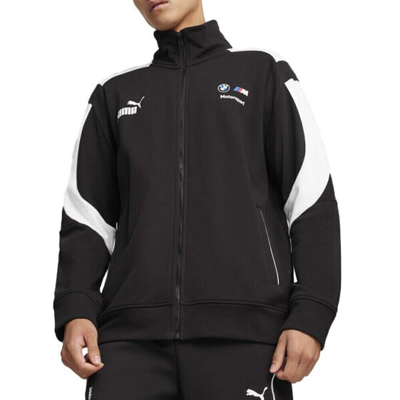 Puma Bmw Mms Mt7 Plus Sweat Full Zip Jacket Mens Black Casual Athletic Outerwear