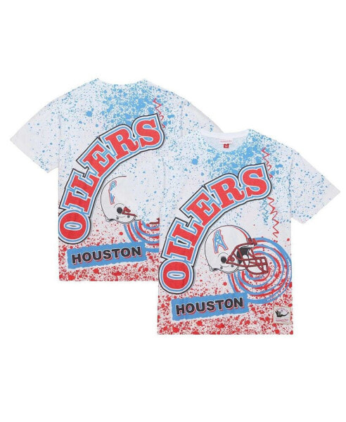 Men's White Houston Oilers Team Burst Sublimated T-shirt