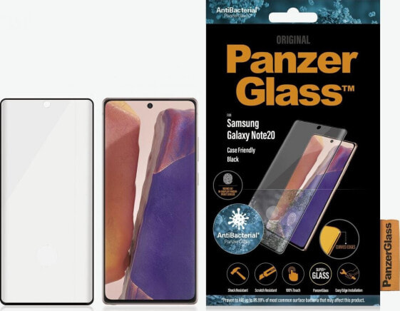 Защитное стекло для смартфона PanzerGlass Black Case Friendly для Samsung Galaxy Note20 (7236)