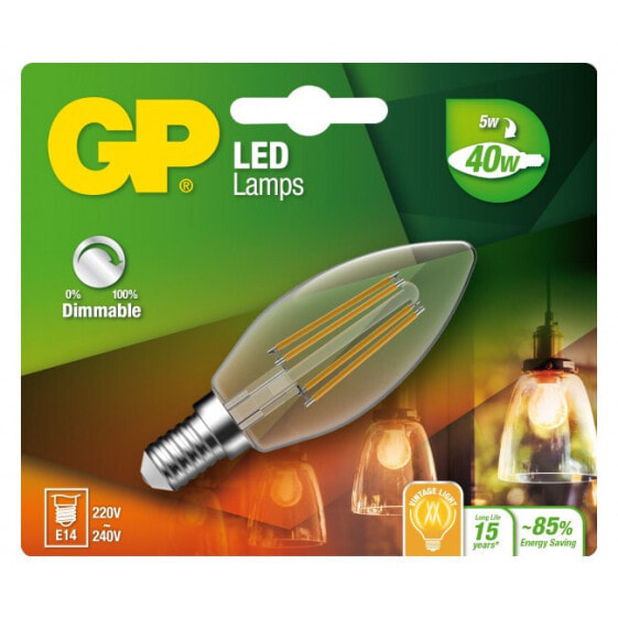 Лампочка GP Battery 078166-LDCE1 - 5 W - 40 W - E14 - 470 lm - Теплый белый
