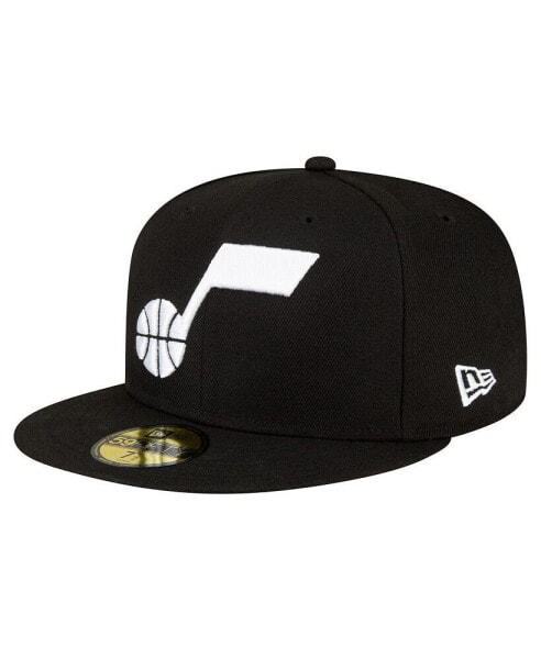 Men's Black Utah Jazz 59FIFTY Fitted Hat
