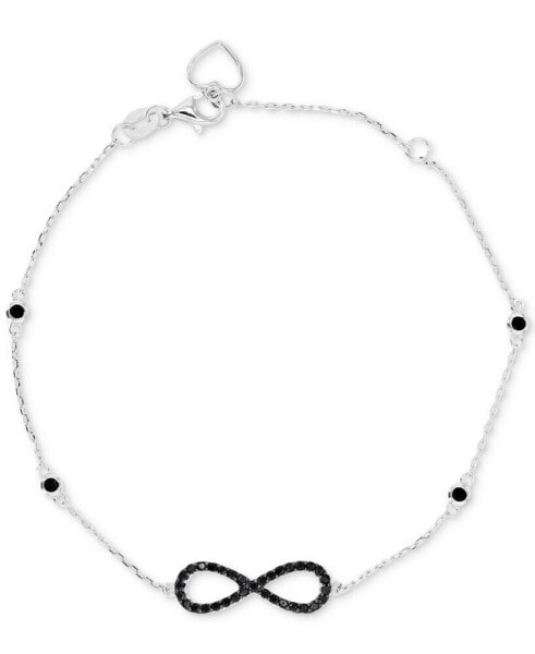 Браслет Macy's Black Spinel Infinite Chain.