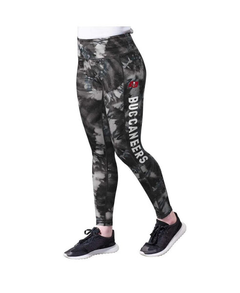 Women's Black Tampa Bay Buccaneers Aubrey Tie-Dye Leggings