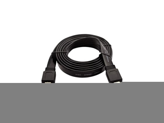 Кабель HDMI высокой скорости V7 2 метра (6.6 фута) с Ethernet Flat - Черный
