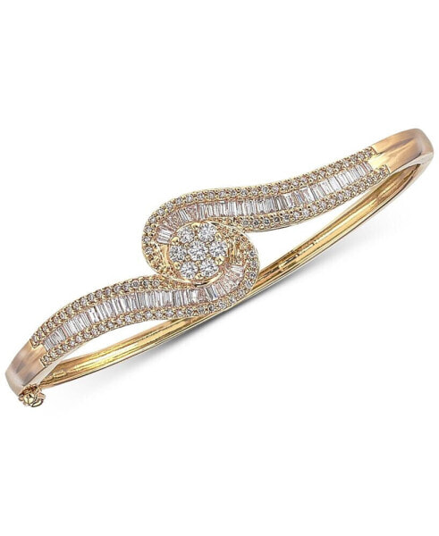 Браслет Macy's Diamond Bangle Bracelet 2 ct. 14k Gold