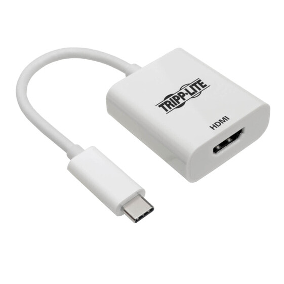 Tripp U444-06N-HD4K6W USB-C to HDMI Adapter (M/F) - 4K 60 Hz - HDCP 2.2 - White - 3840 x 2160 pixels