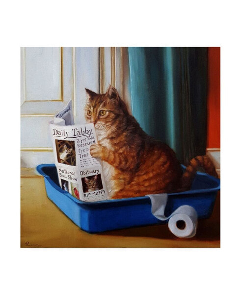 Lucia Hefferna Kitty Throne Canvas Art - 15.5" x 21"