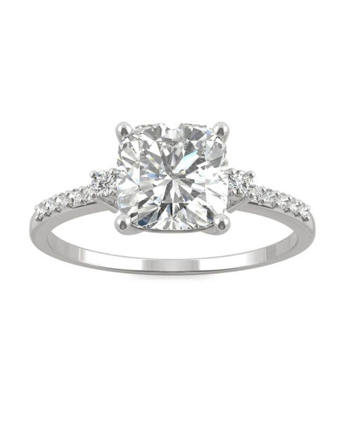 Moissanite Cushion Engagement Ring 1-3/4 ct. t.w. Diamond Equivalent in 14k White Gold