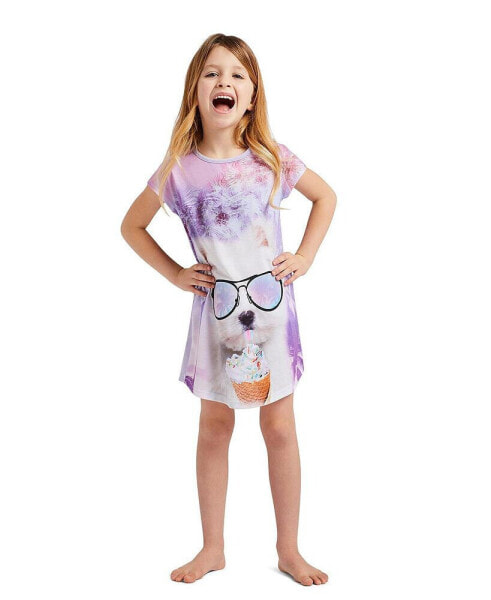 Child Sleepshirt For Girls| Iridescent Glitter Print