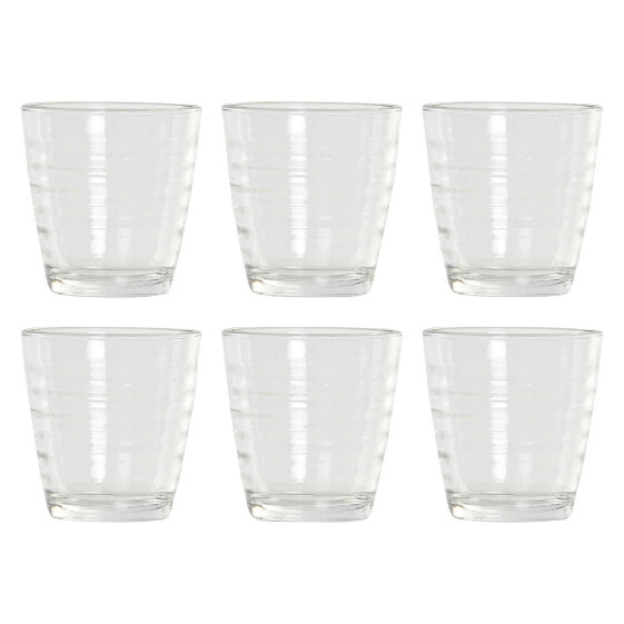 Set of glasses DKD Home Decor Multicolour Transparent Crystal Plastic 250 ml (6 pcs)