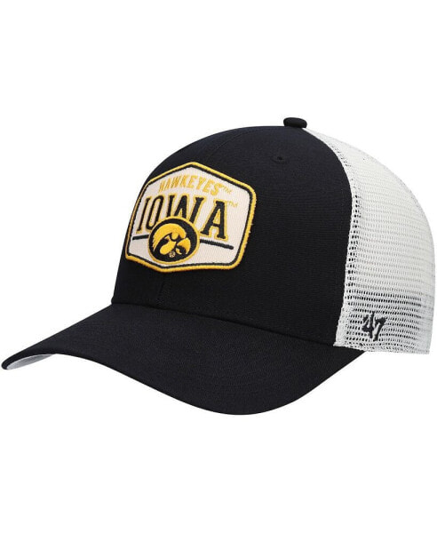 Men's '47 Black Iowa Hawkeyes Shumay MVP Trucker Snapback Hat