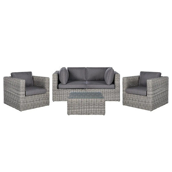 Loungeset Voia aus Polyrattan 5-teilig A