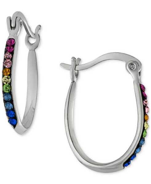 Серьги Giani Bernini Crystal Oval Hoop