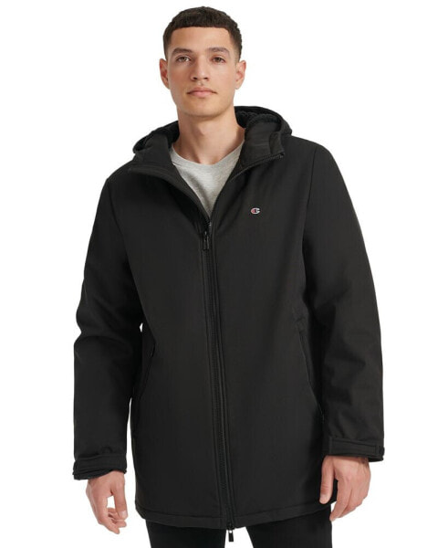 Men's Performance Hooded, Faux Sherpa-Lined Peacoat Jacket