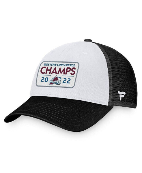 Men's Black Colorado Avalanche 2022 Western Conference Champions Locker Room Trucker Adjustable Hat