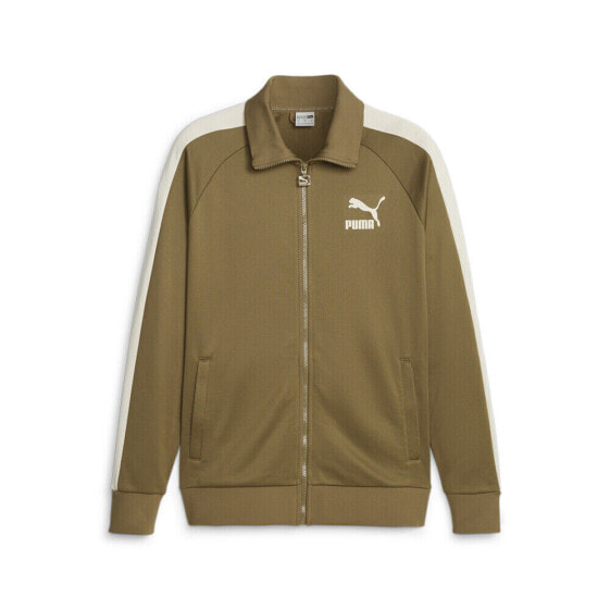 Куртка Puma T7 Iconic Full Zip Track Мужская коричневая Casual Athletic Outerwear 539484