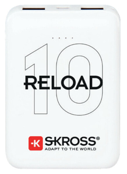 Power Bank SKROSS RELOAD 10 - 10000 mAh - Lithium-Ion (Li-Ion) - 3.7 V - White