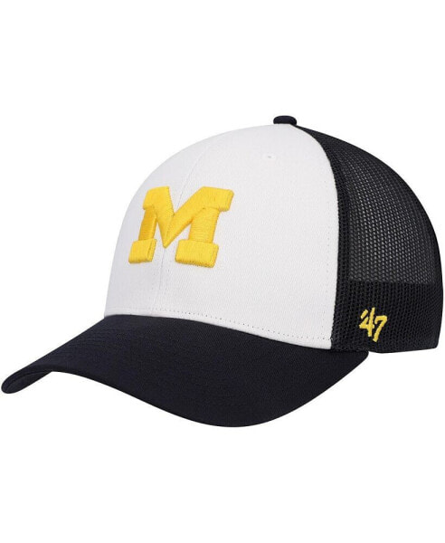 Men's White, Navy Michigan Wolverines Freshman Trucker Adjustable Hat