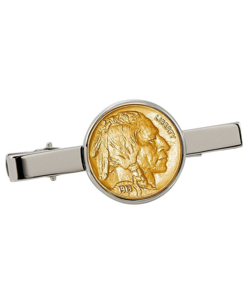 Gold-Layered Buffalo Nickel Coin Tie Clip