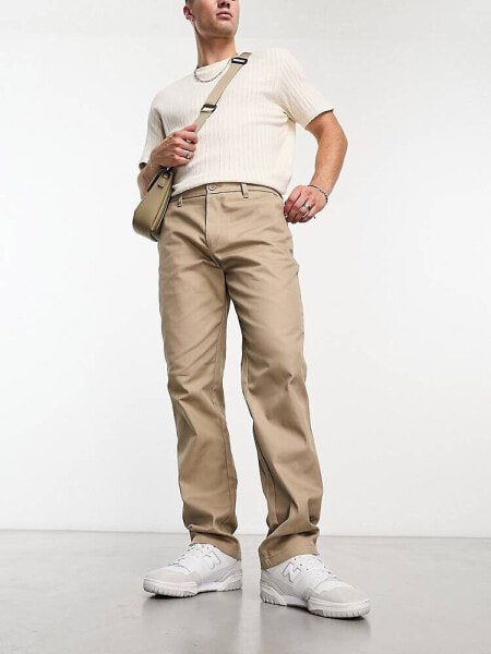 ONLY & SONS loose fit worker chino in beige