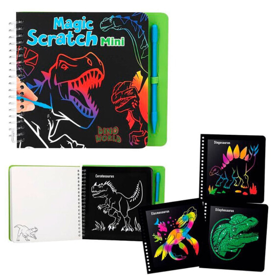 DEPESCHE Dino World Mini Magic Scratch Notebook