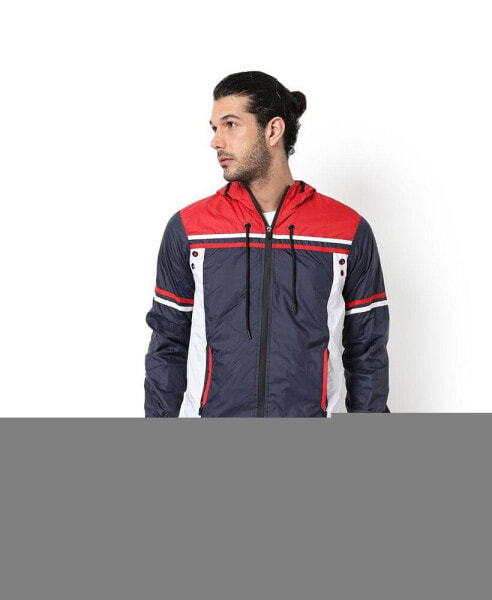 Men's Multicolor Zip-Front Jacket With Insert Pocket