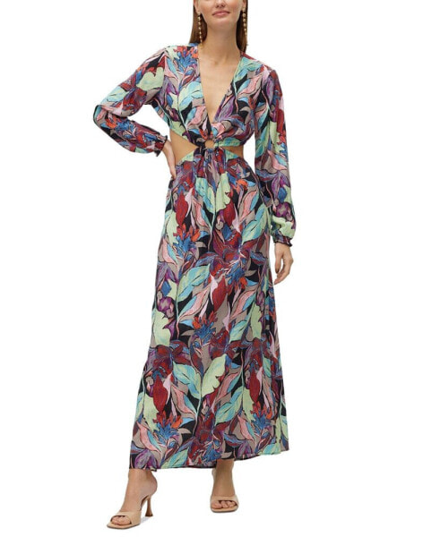 Women's Gaja Palma Printed Cutout Maxi Dress