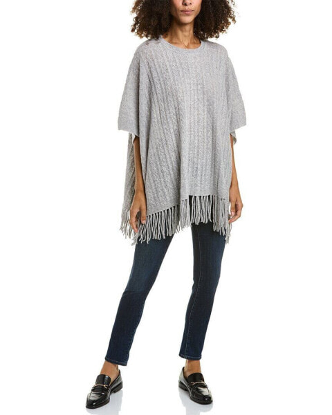 Alashan Riley Cable Wool Poncho Women's Grey Os