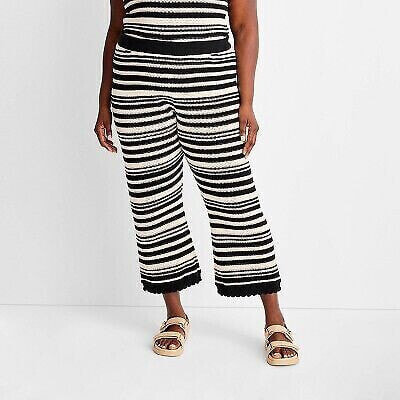 Women's Striped Scallop Edge Ankle Pants - Future Collective with Jenny K.