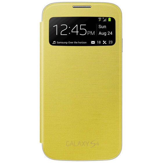Чехол-книжка Samsung Galaxy S4 Flip Frontal EF-CI950BYEGWW в желтом цвете.