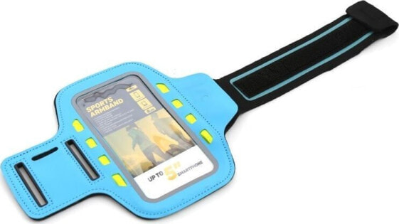 Чехол для смартфона PLATINET Sport Armband с LED, синий [43706]