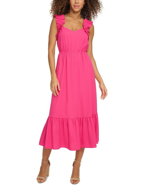 Women's Sleeveless Tiered Midi Dress