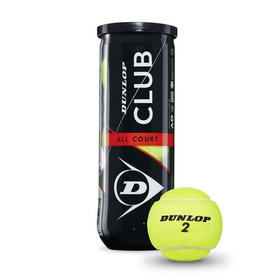 Мячи Теннисные Dunlop D TB CLUB AC 3 штук (Резиновые)