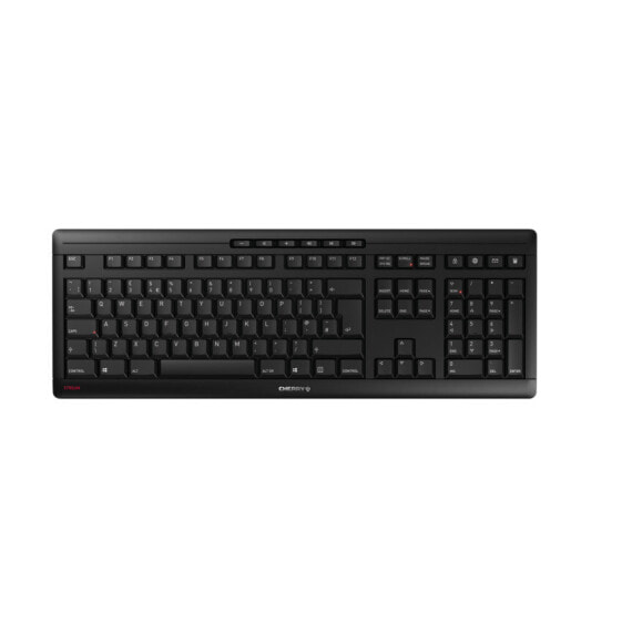 Cherry Stream Wireless - Full-size (100%) - RF Wireless + USB - QWERTY - Black