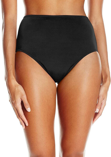 Maxine Of Hollywood Women's 239704 Bikini Bottom BLACK Swimsuit Size 12