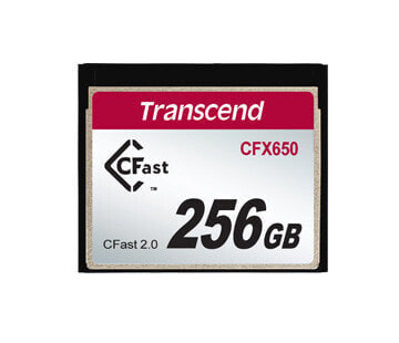 Transcend CFast 2.0 CFX650 256GB - 256 GB - CFast 2.0 - MLC - 510 MB/s - 370 MB/s - Black