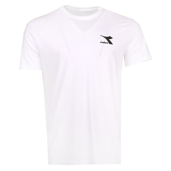 Diadora Core Logo Crew Neck Short Sleeve T-Shirt Mens White Casual Tops 178748-2