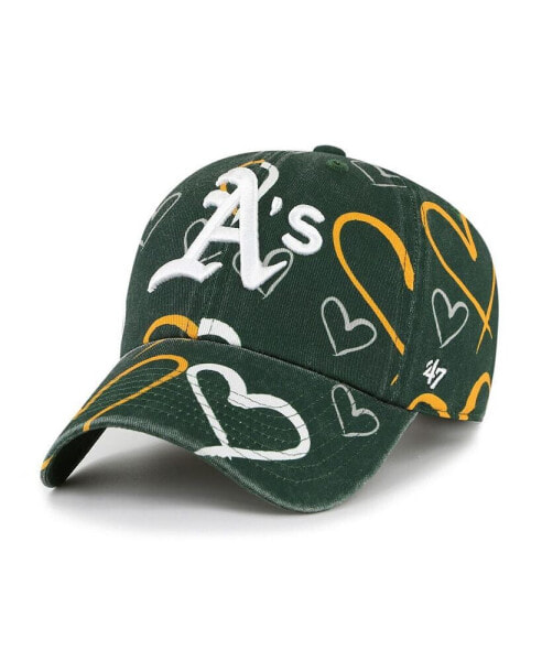 Big Girls Green Oakland Athletics Adore Clean Up Adjustable Hat