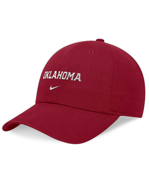 Men's and Women's Crimson Oklahoma Sooners 2024 Sideline Club Adjustable Hat