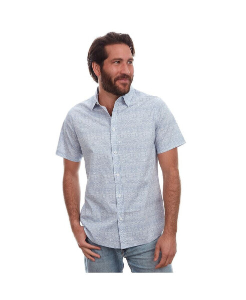 Men's Clothing Printed Poplin Shirt