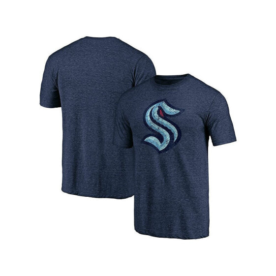 Seattle Kraken Men's Vintage Tri-blend Prime Logo T-shirt